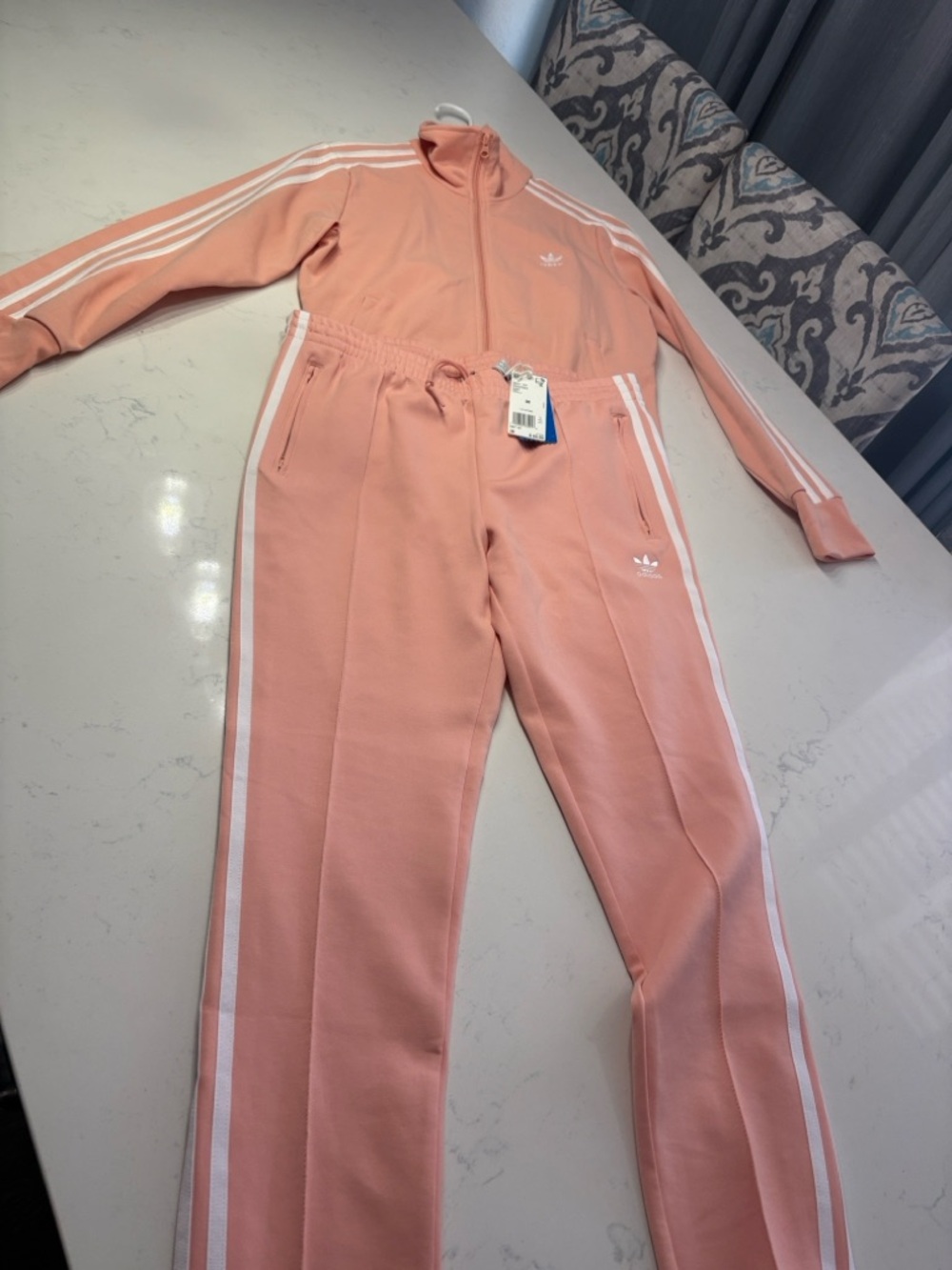 adidas Pink Three-Stripe Track Jacket & Jogger Set